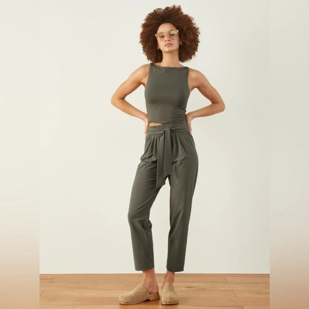 Aday Easy Days Pants in Green Forest - S